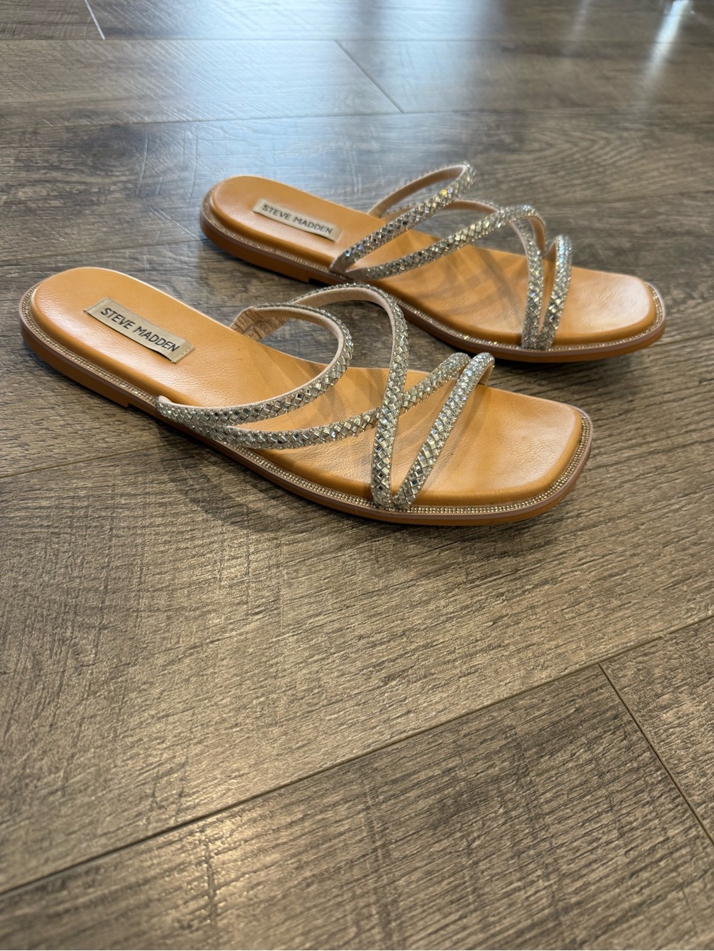 Steve Madden Women's Rhinestone Slide Sandals